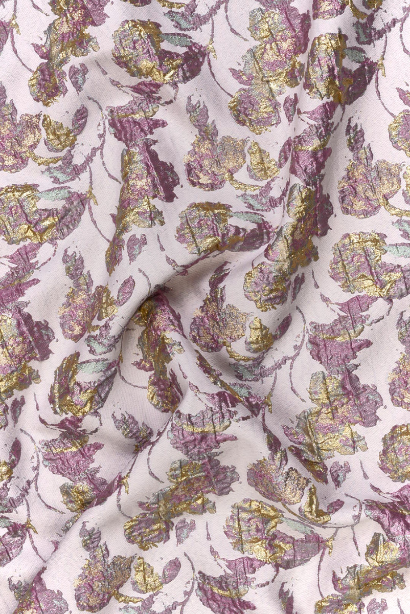 Jacquard pastel prægede blomster