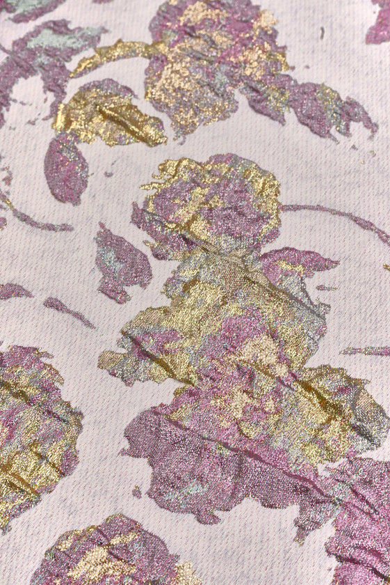 Jacquard pastel prægede blomster