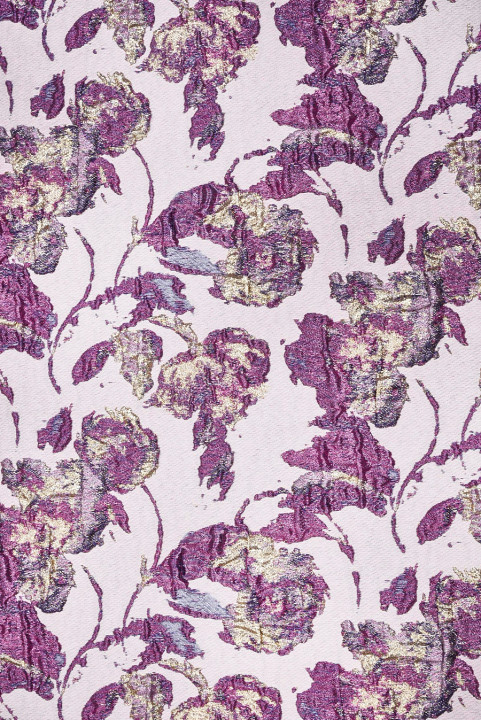 Jacquard purple squeezed flowers
