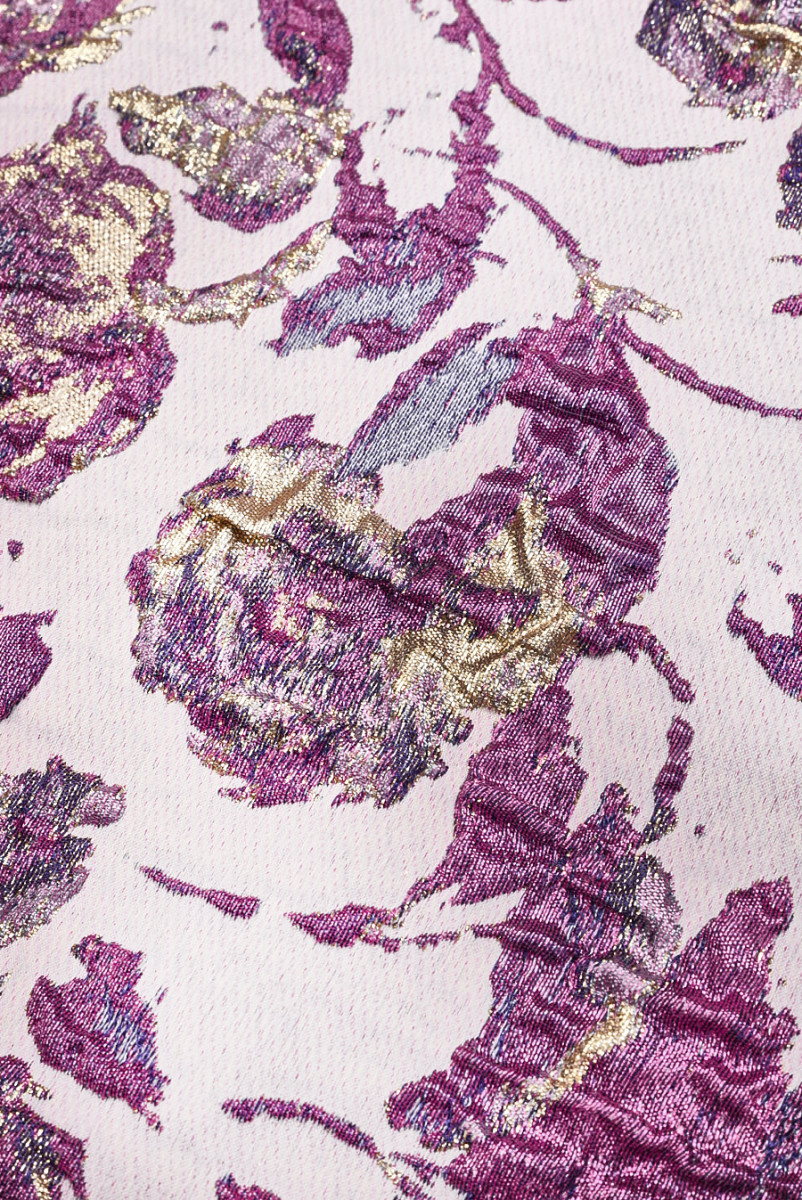 Jacquard lilla pressede blomster