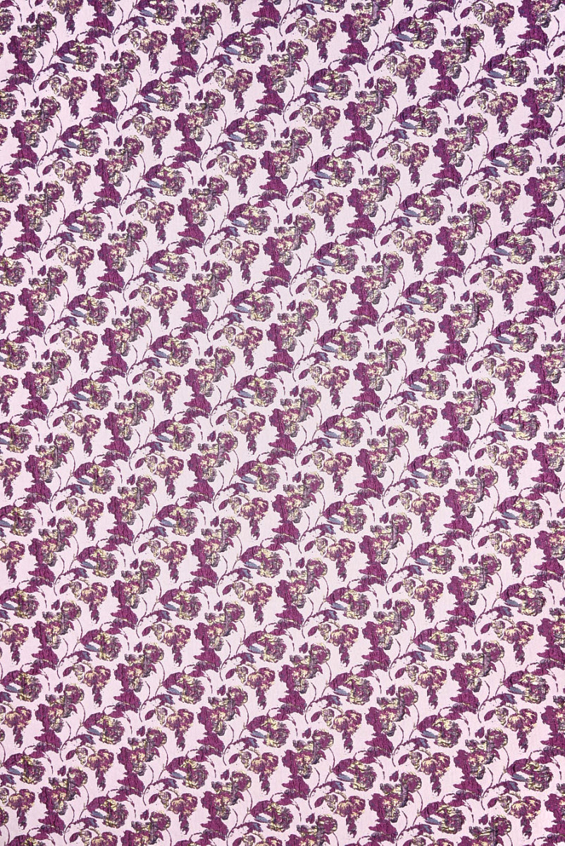 Jacquard violet fleurs pressées