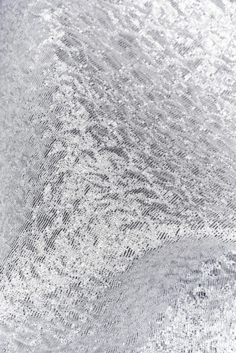 Silver embossed jacquard