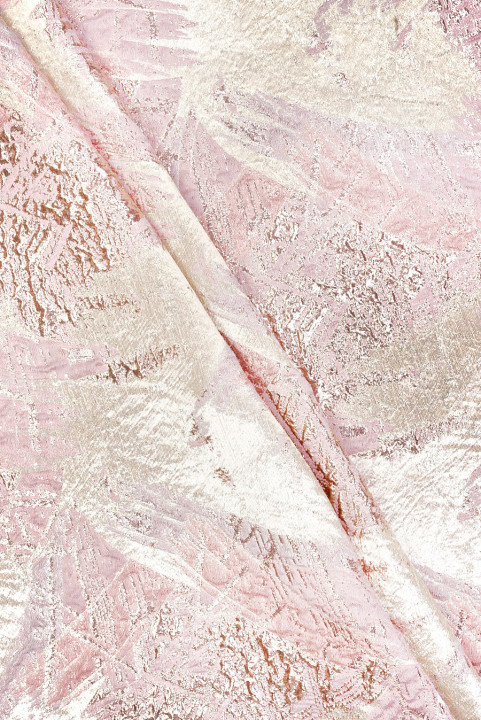 Jacquard pink and platinum large patterns