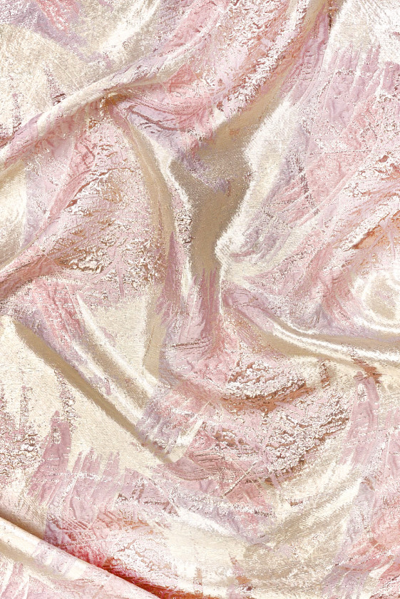 Jacquard rose et platine grands motifs