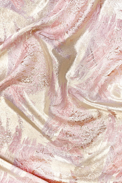 Jacquard pink and platinum large patterns