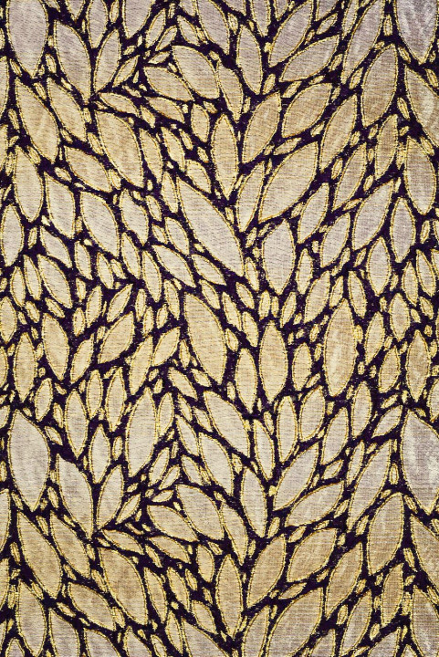 Jacquard gold leaves