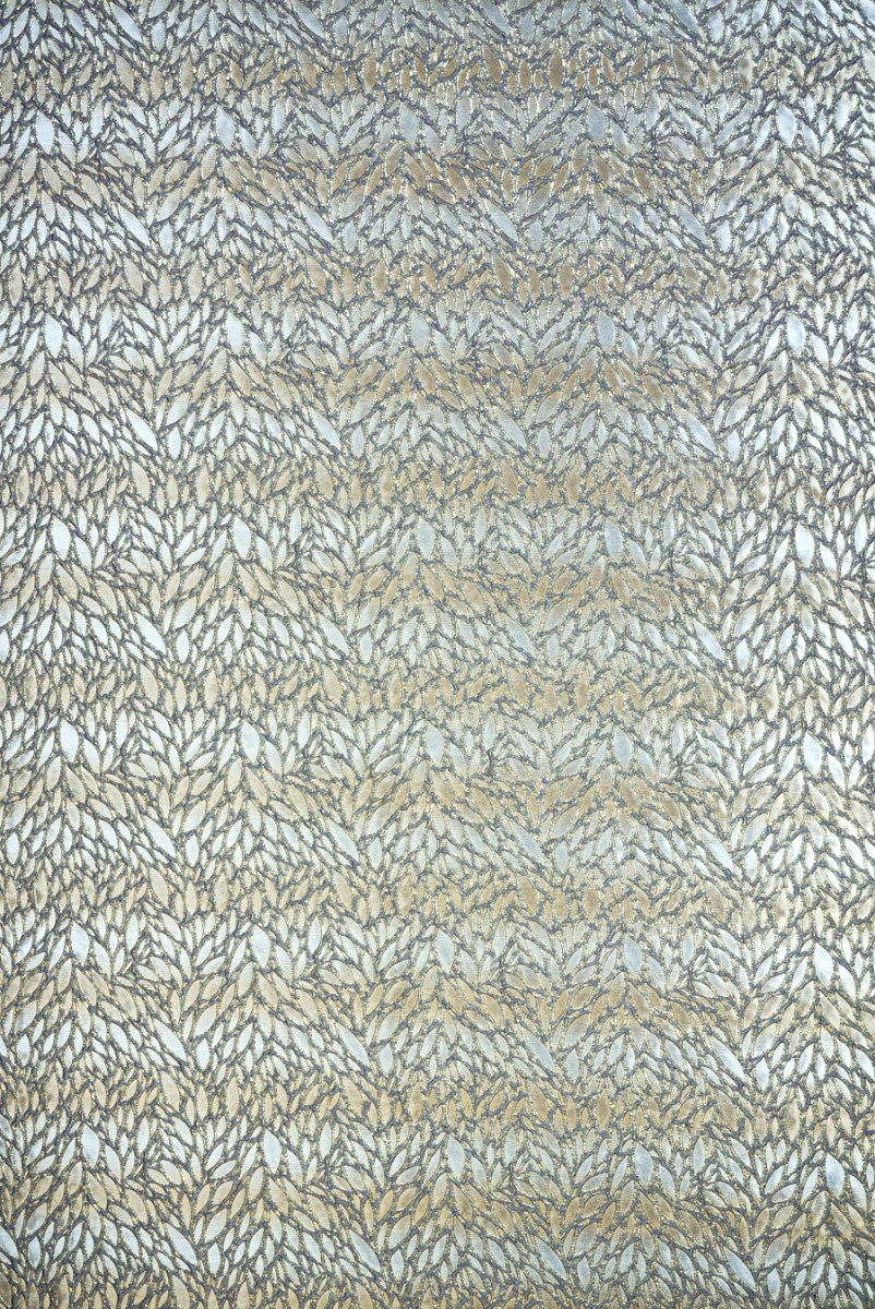 Żakard beżowe liście KUPONY