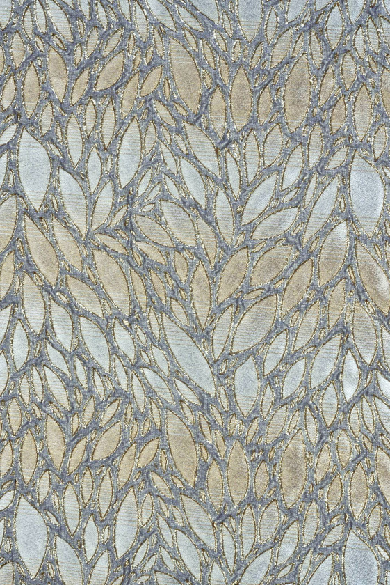 Żakard beżowe liście KUPONY