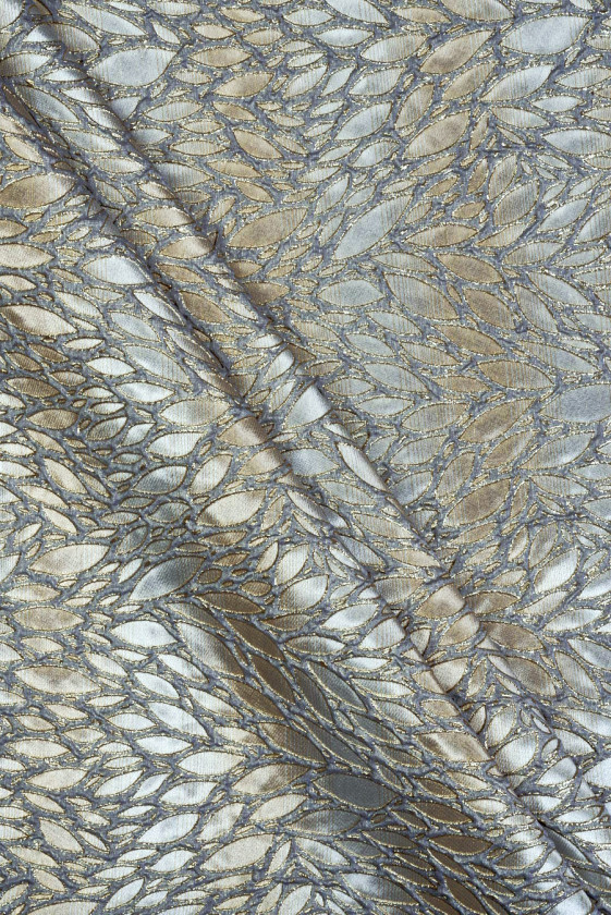 Żakard beżowe liście KUPONY