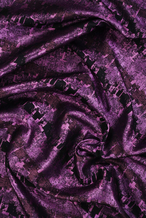 Jacquard géométrie violette