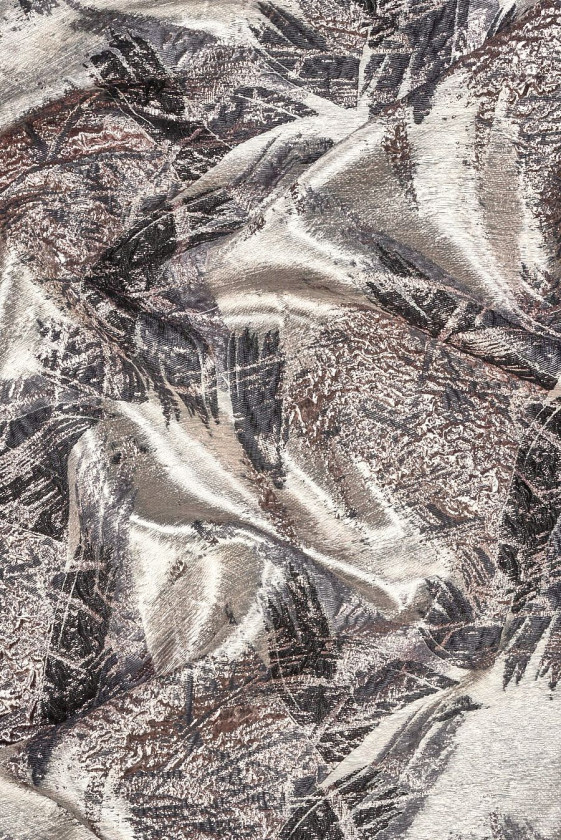 Jacquard szürke és grafit nagy mintákkal