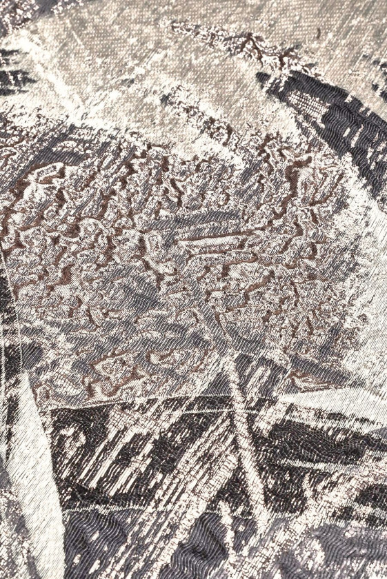 Jacquard grey and graphite with large patterns