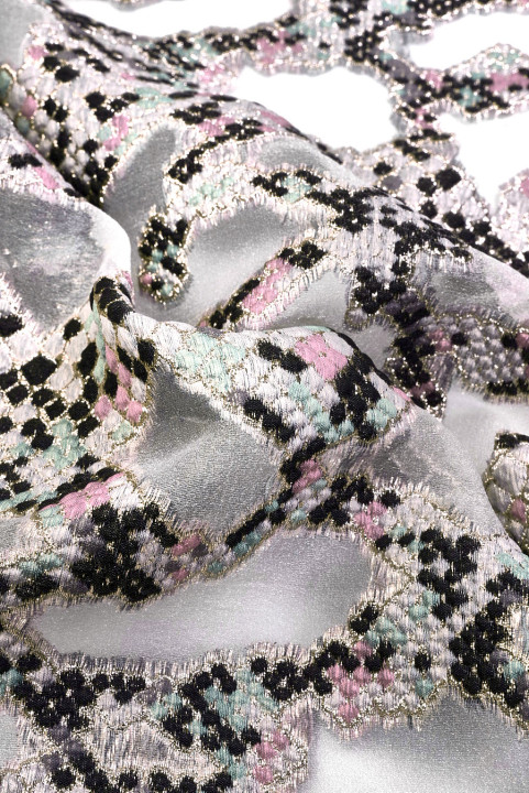 Organza jacquard pastel bubbles