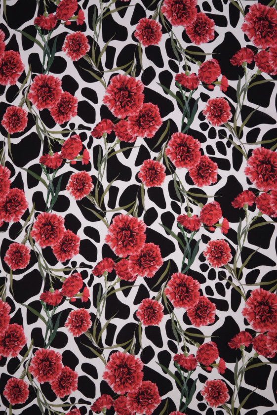 Silk crepe carnations and patches