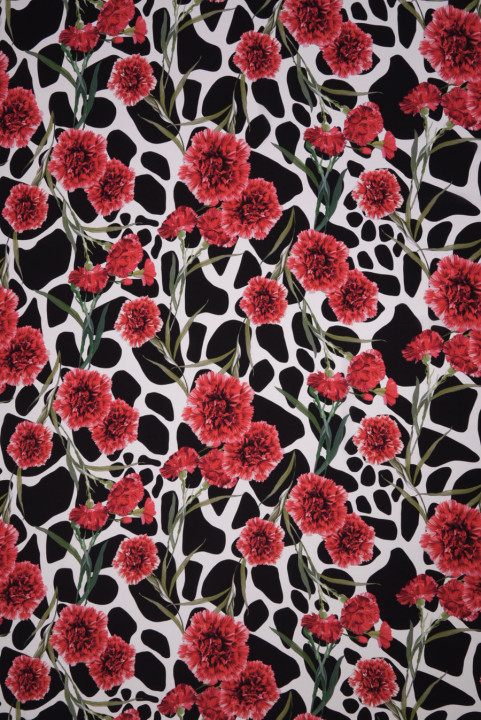 Silk crepe carnations and patches