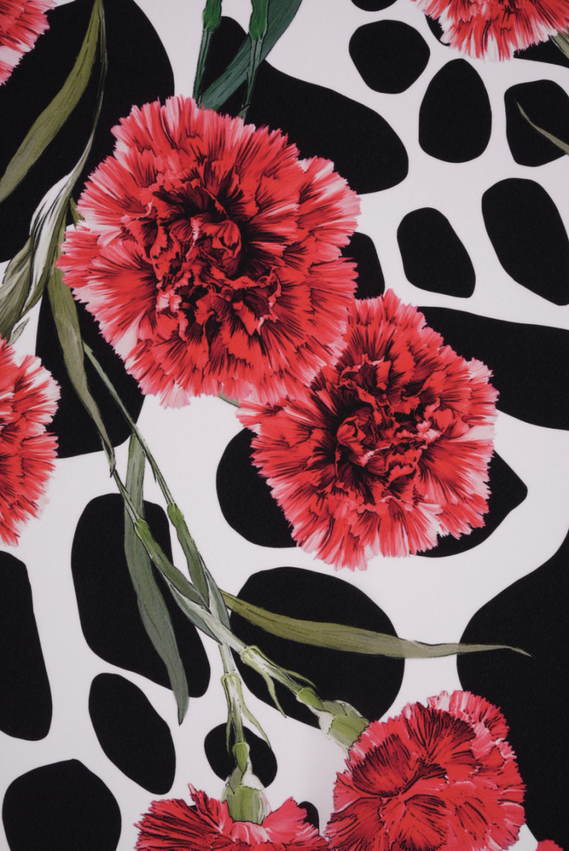 Silk crepe carnations and patches