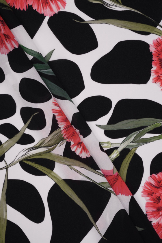 Silk crepe carnations and...