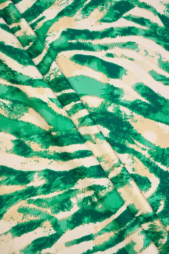 Beige viscose with green...