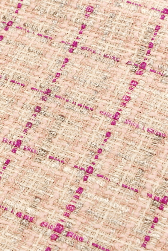 Chanel fabric pink check