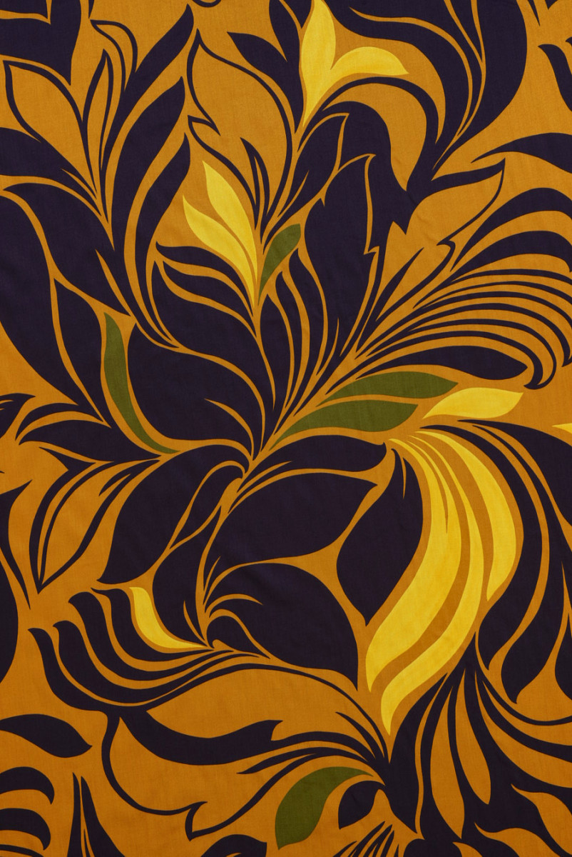 Viscose purple and honey plant patterns