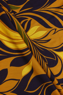 Viscose purple and honey plant patterns