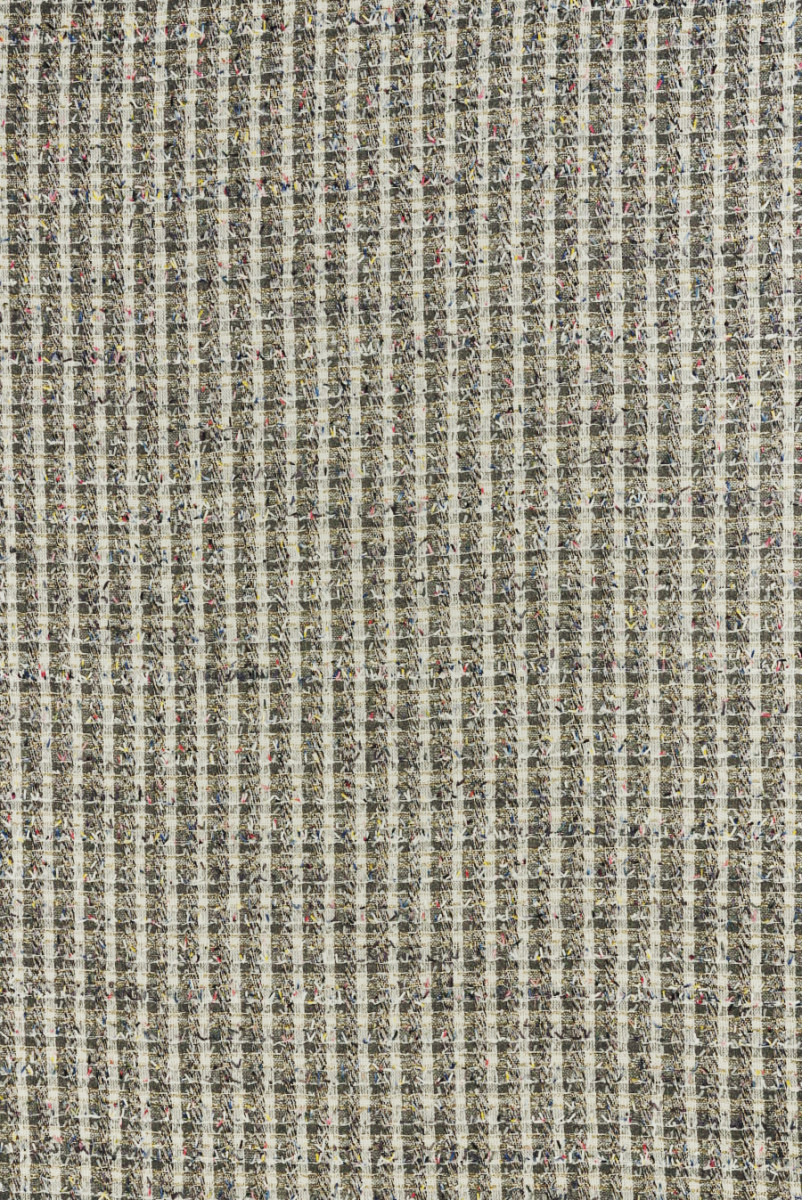 Chanel fabric grey with ribbons