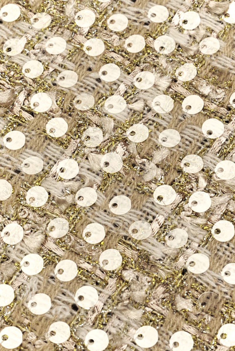 Chanel goldener Stoff mit Pailletten