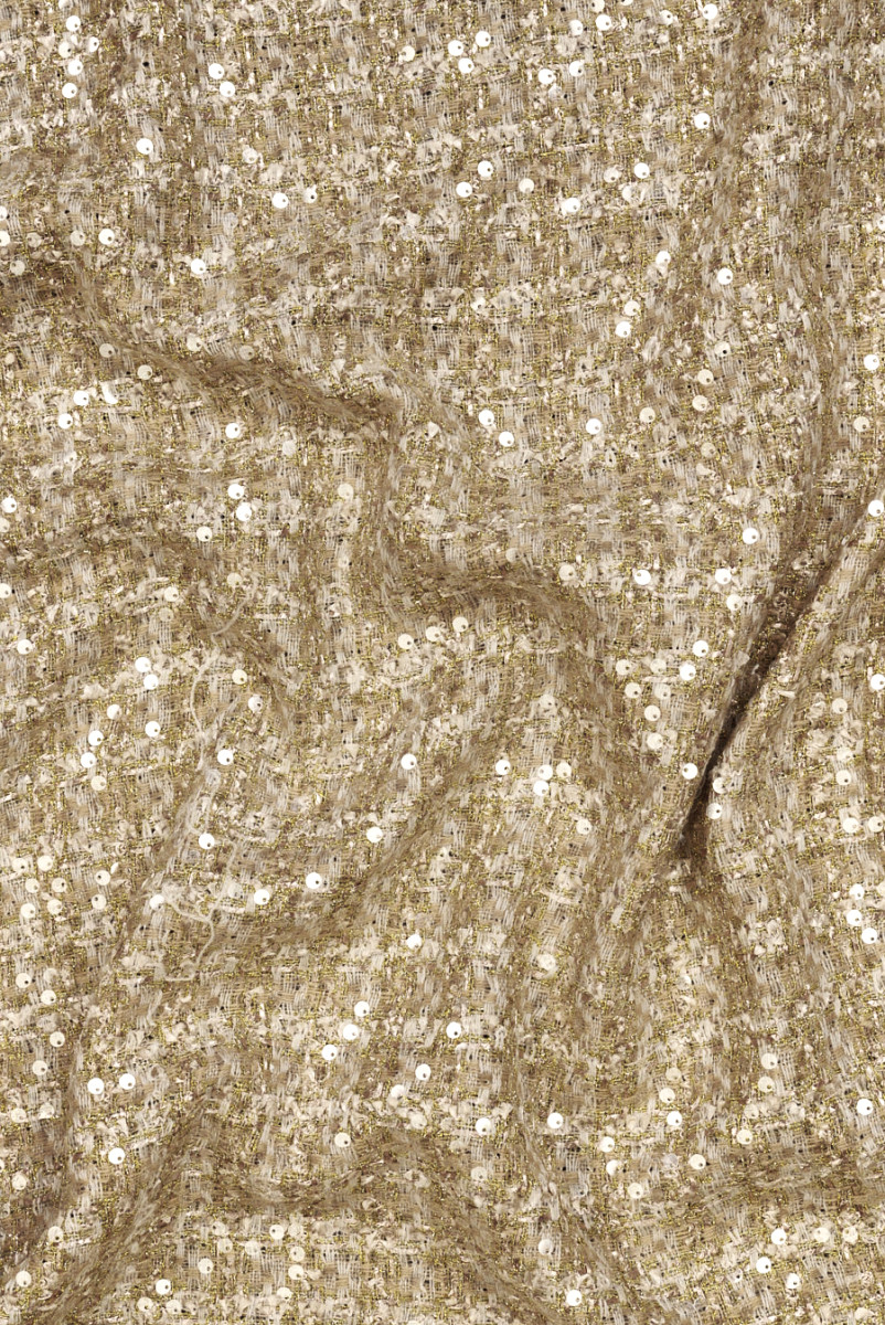 Chanel goldener Stoff mit Pailletten