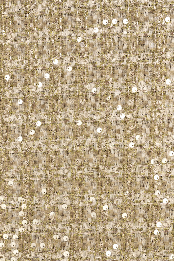Chanel gold fabric with sequins