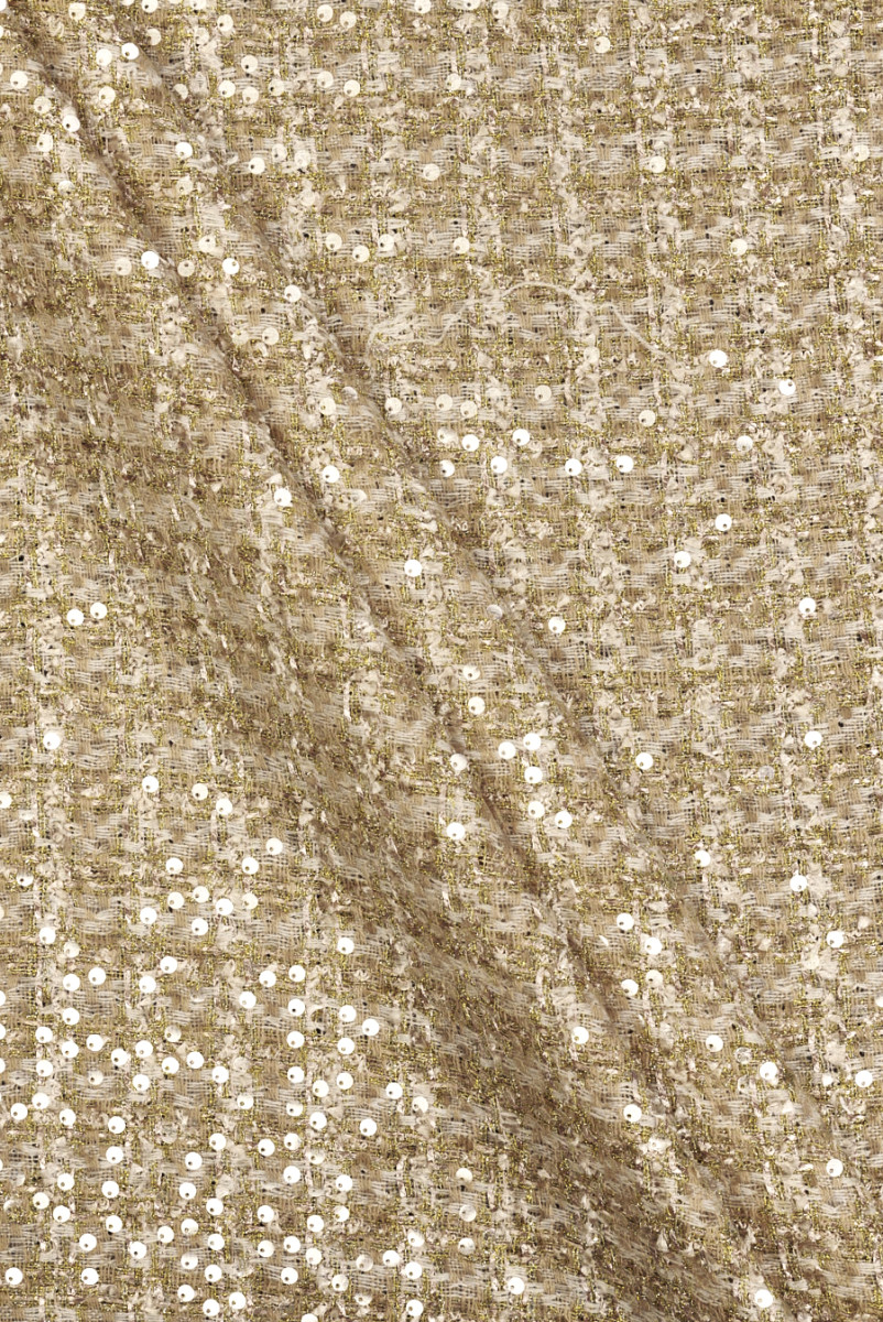 Chanel gold fabric with sequins
