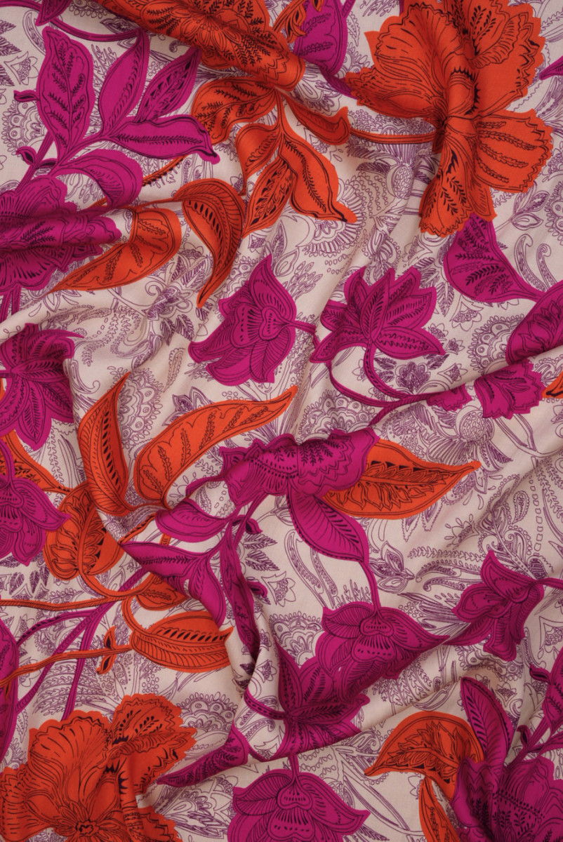 Viscose with flowers
