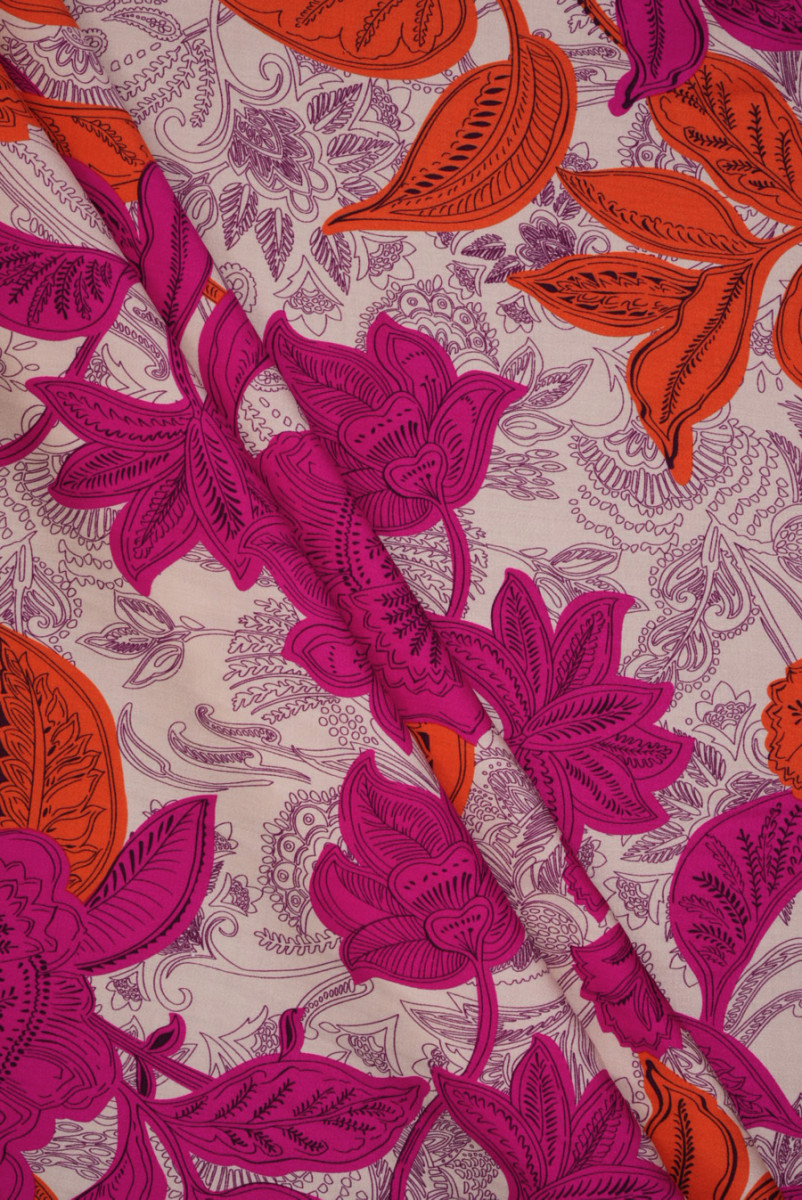 Viscose with flowers