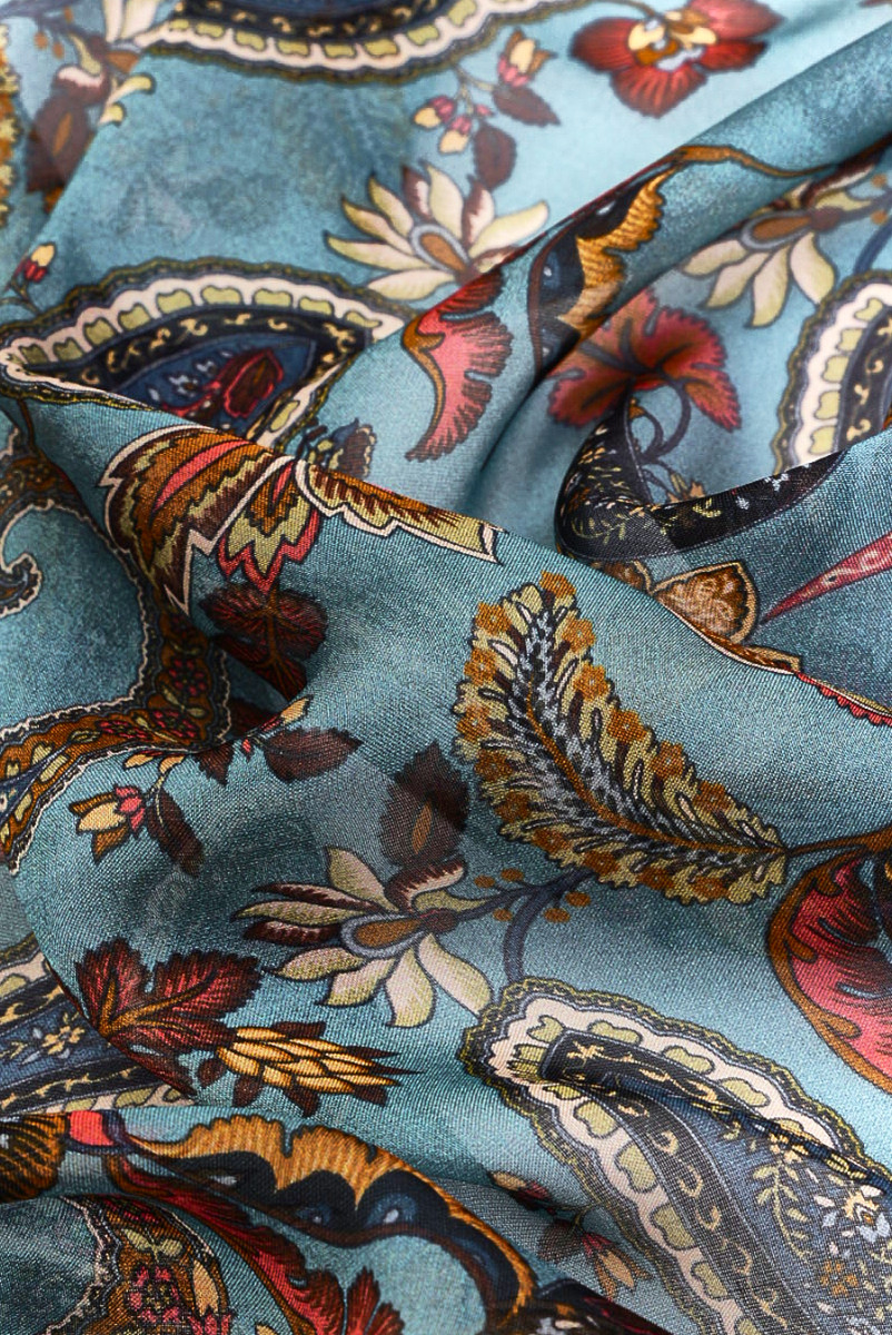 Musliin siid/viskoos paisley