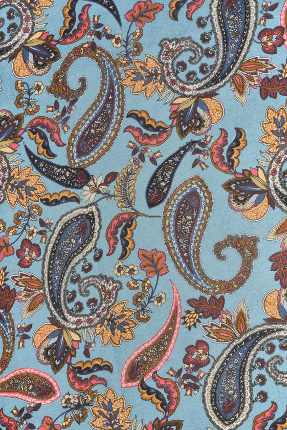 Musselin-Paisley aus Seide/Viskose