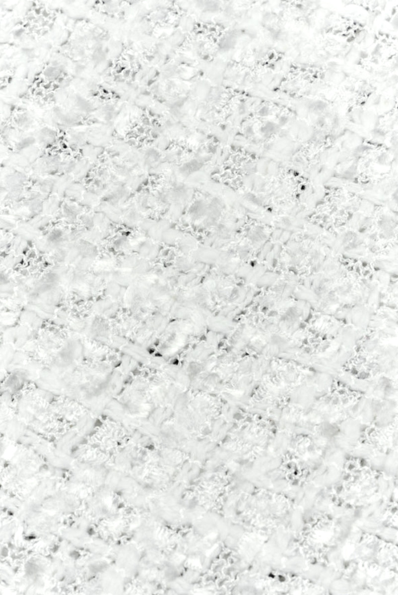 Tissu Chanel blanc COUPONS 90cm