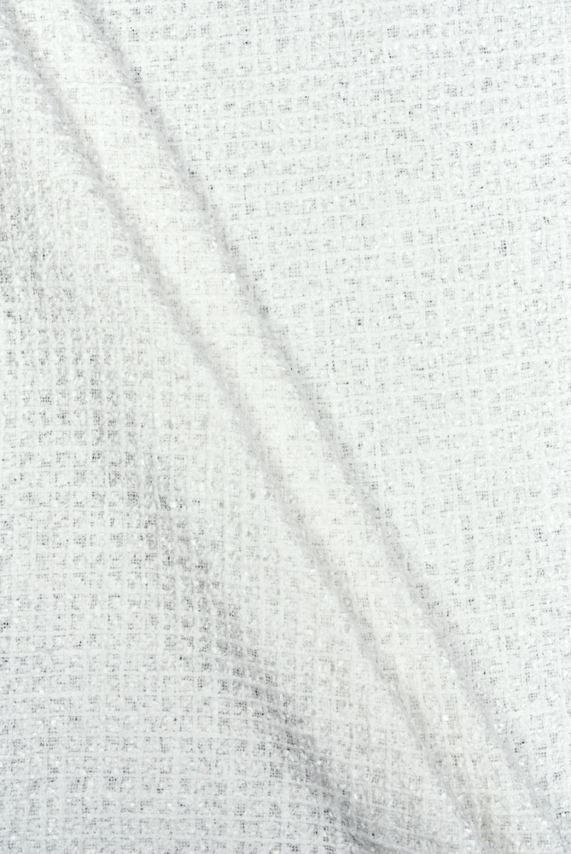 Chanel-Stoff weiß COUPONS 90cm
