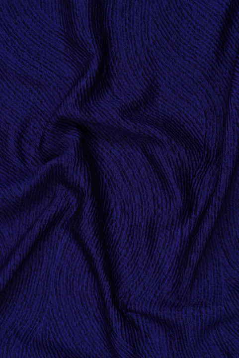 Jacquard met korenbloem blauwe golven