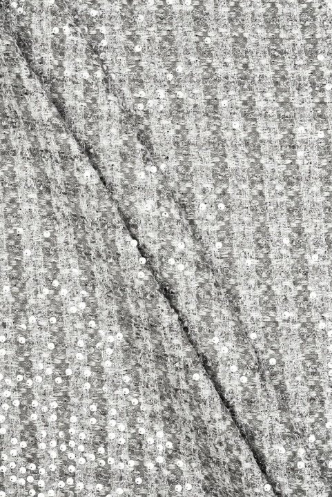 Chanel fabric silver with sequins