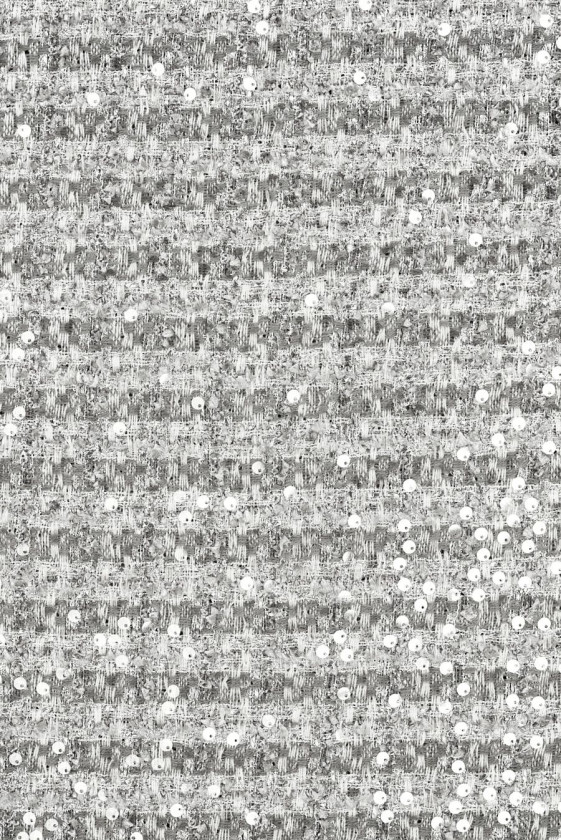 Chanel fabric silver with sequins