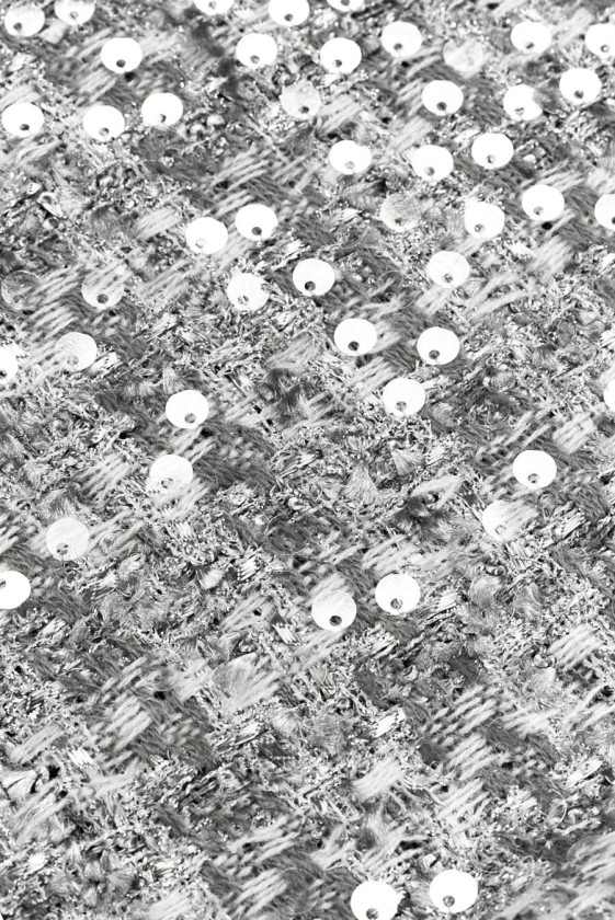 Chanel fabric silver with sequins