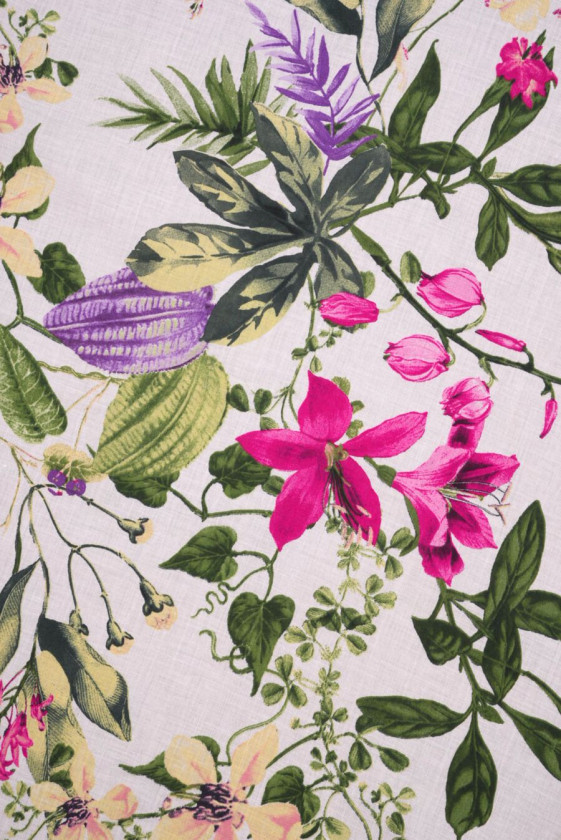 Baumwollbatist mit Blumen