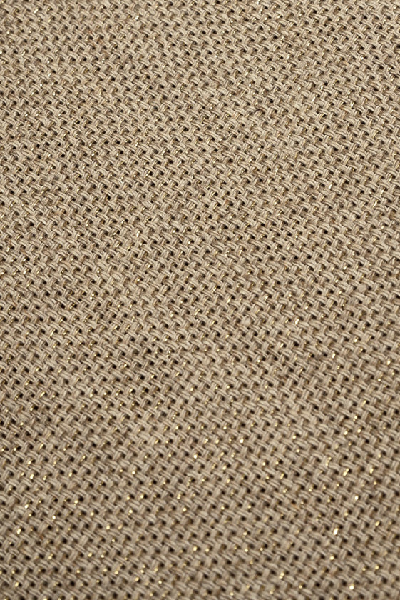 Beige linen with gold thread