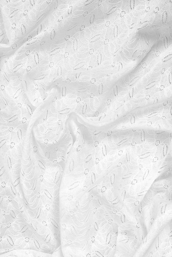 Cotton embroidered with small leaves