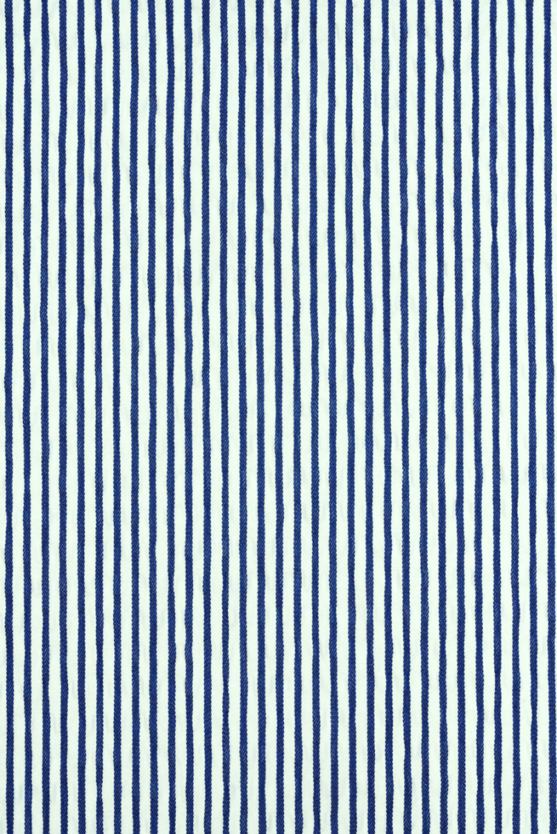 Baumwolle gestreift weiß und marineblau