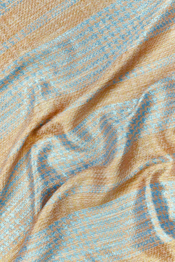 Chanel fabric with hen's foot blue