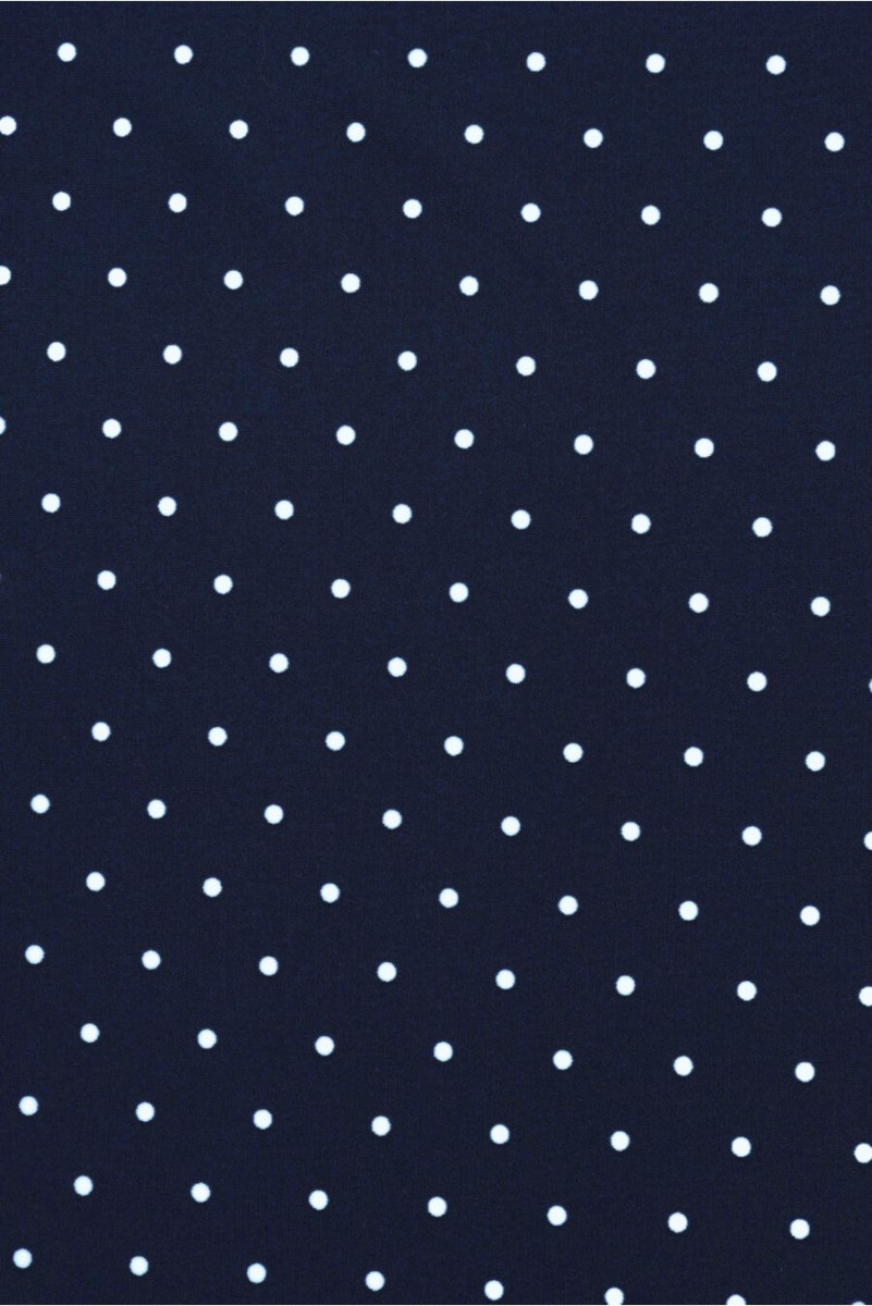 Navy blue lycra with polka dots