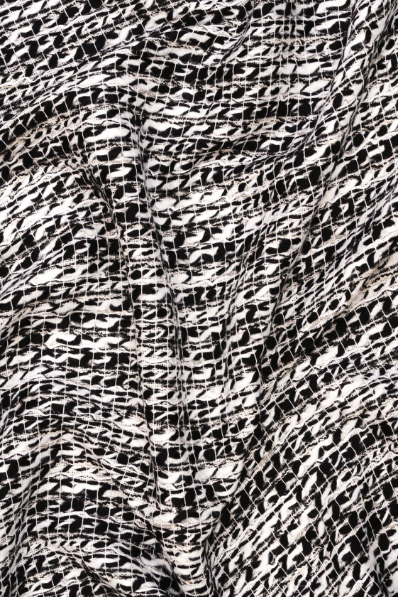Chanel fabric white and black