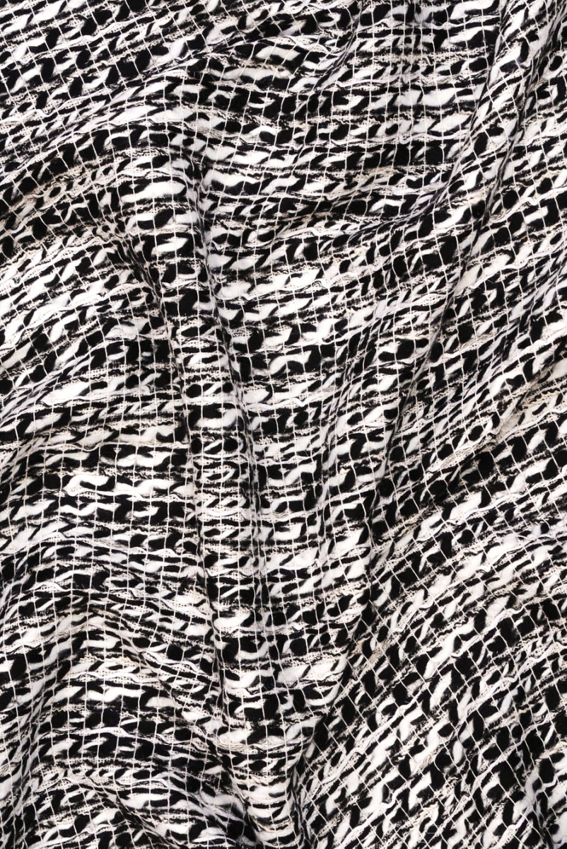 Chanel fabric white and black