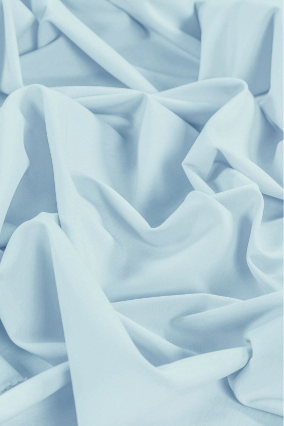 Elastische Baumwolle eisblau COUPON 100cm