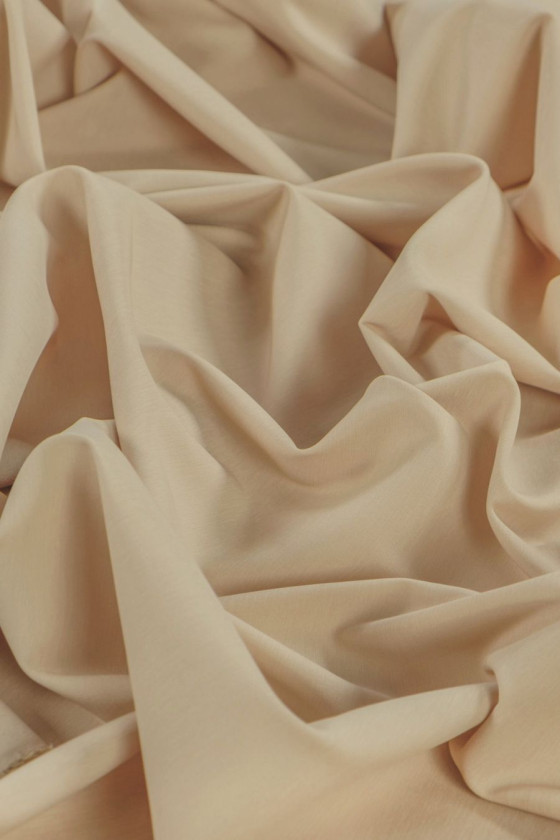 Baumwolle elastisch warm beige